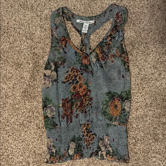 American Rag Green Sleeveless Racerback Tank Top - Picture 1 of 4